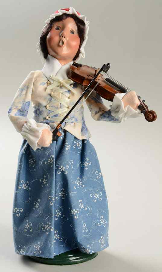 Williamsburg Tavern Musician-Girl With Violin - No Box by Byers' Choice Ltd-1