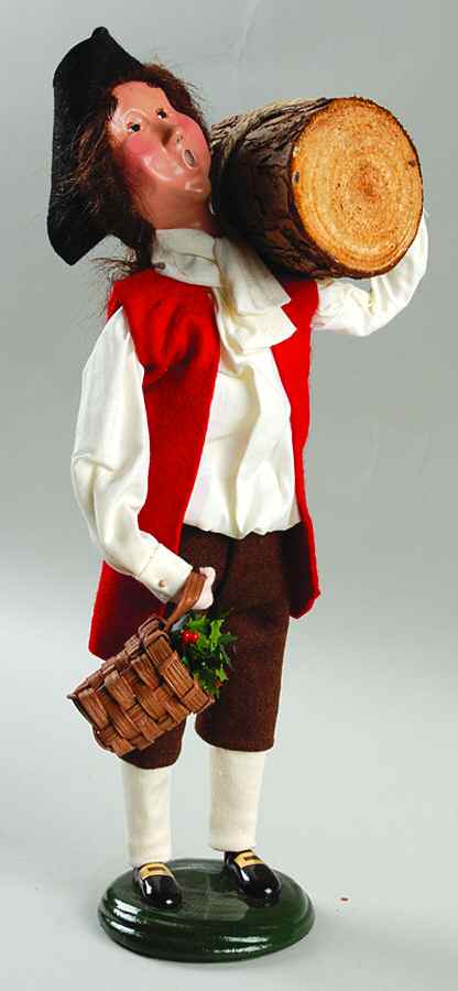 Williamsburg Colonial Man With Yule Log - No Box by Byers' Choice Ltd-1