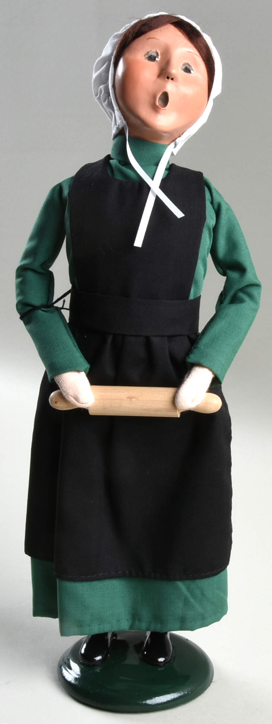 Amish Collection Woman With Rolling Pin-Green - No Box by Byers' Choice Ltd-1