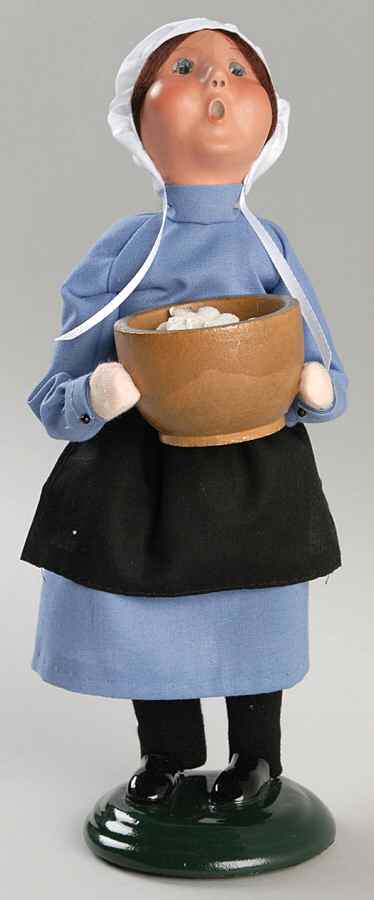 Amish Collection Girl With Bowl-Blue  - No Box by Byers' Choice Ltd-1