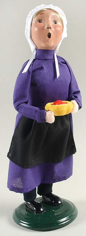 Amish Collection Girl With Cherry Tart-Pie-Purple - No Box by Byers' Choice Ltd-1