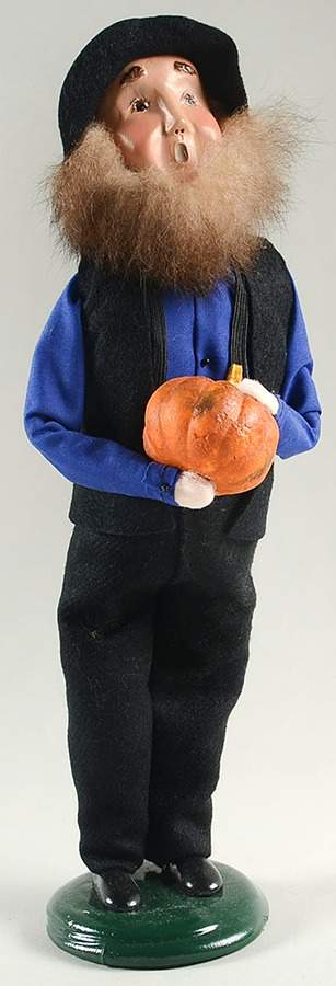 Amish Collection Man With Pumpkin-Blue - No Box by Byers' Choice Ltd-1