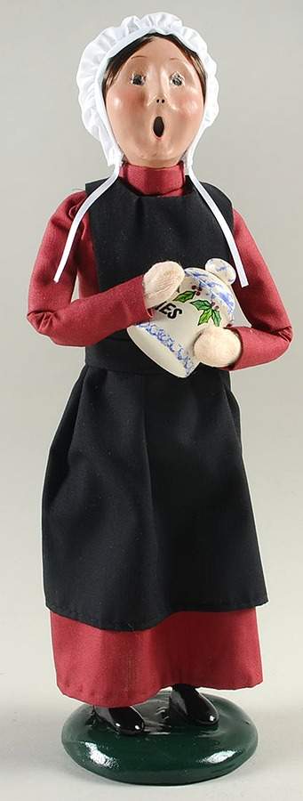 Amish Collection Woman With Cookie Barrel-Red - No Box by Byers' Choice Ltd-1