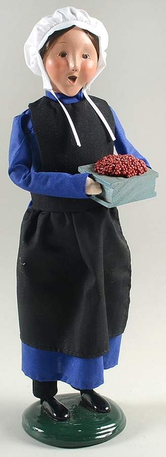 Amish Collection Woman With Cranberries-Blue - No Box by Byers' Choice Ltd-1
