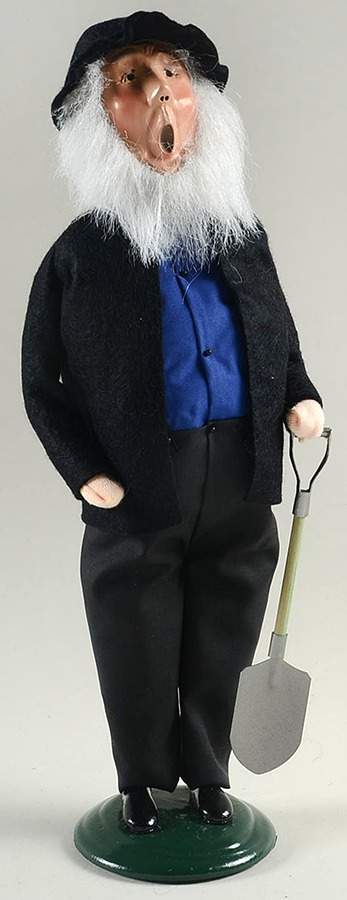 Amish Collection Grandfather With Shovel-Blue - No Box by Byers' Choice Ltd-1