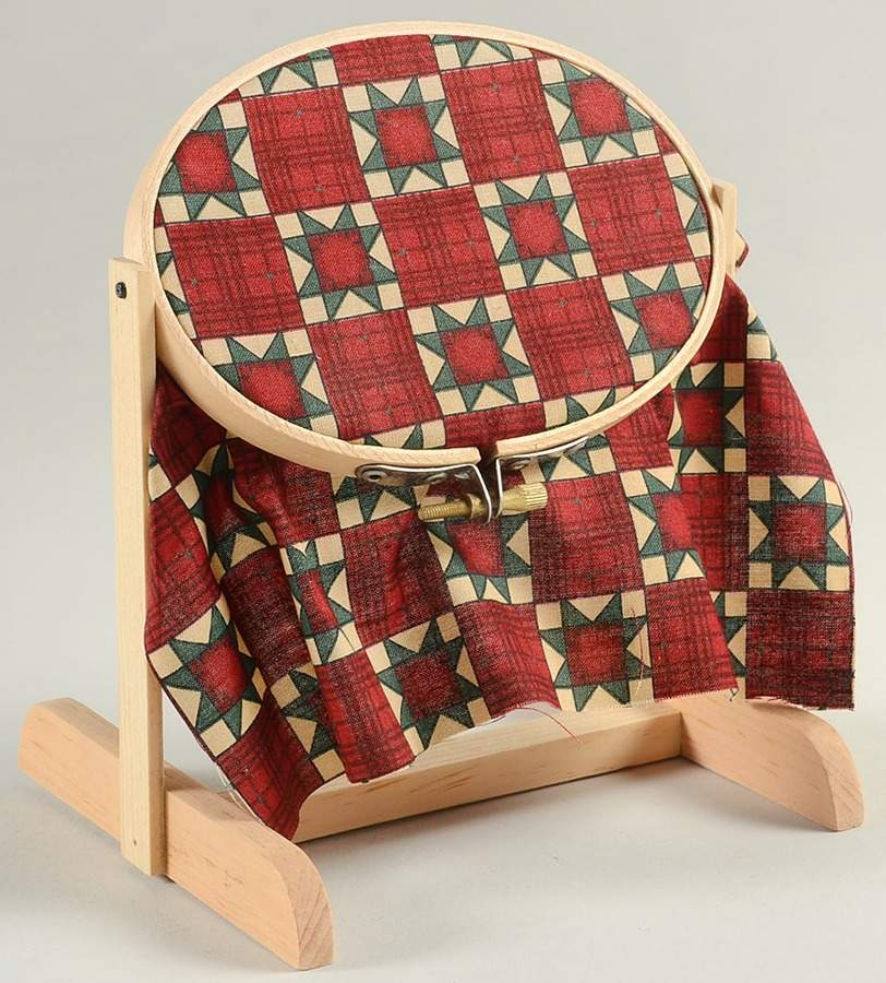 Amish Collection Quilting Hoop Stand With Quilt - No Box by Byers' Choice Ltd-1