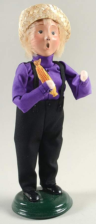 Amish Collection Boy With Corn - Purple - No Box by Byers' Choice Ltd-1