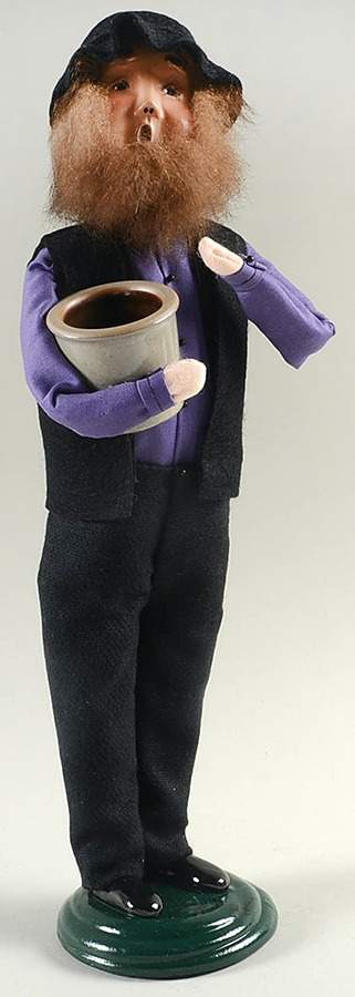 Amish Collection Man With Crock-Purple - No Box by Byers' Choice Ltd-1