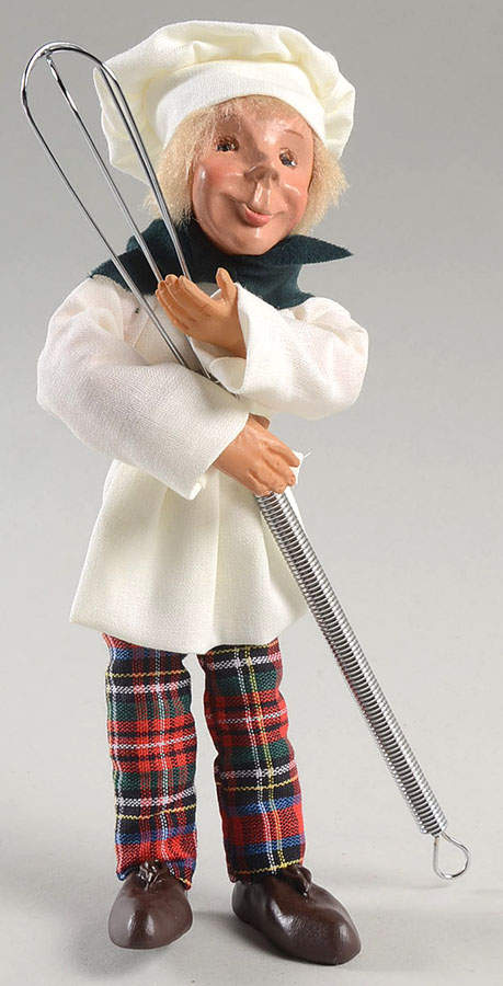 Bakerkins Wisky-Baker With Whisk-Blond Hair - No Box by Byers' Choice Ltd-1