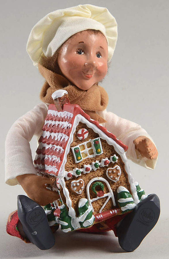 Bakerkins Icing-Brown Hair - No Box by Byers' Choice Ltd-1