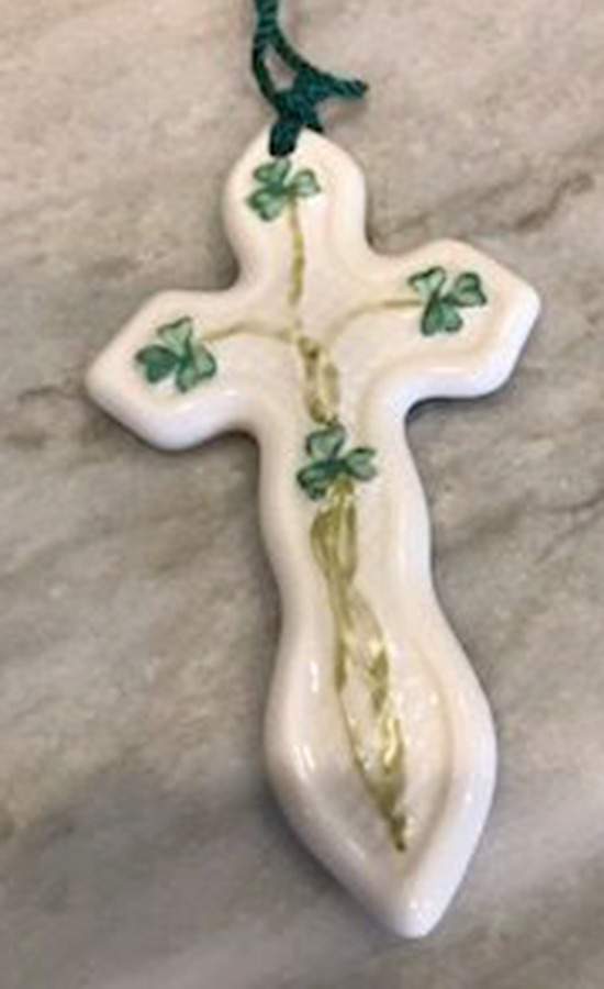 Belleek Jewelry Shamrock Pendant - Boxed by Belleek Pottery (Ireland)-1