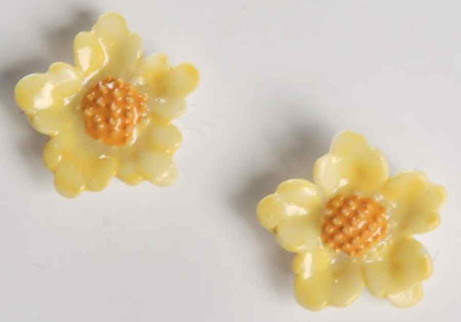 Belleek Jewelry Wild Daisy Earrings/Yellow - Boxed by Belleek Pottery (Ireland)-1