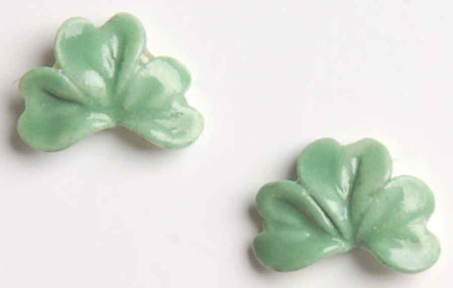 Belleek Jewelry Shamrock Earrings/Grn - Boxed by Belleek Pottery (Ireland)-1