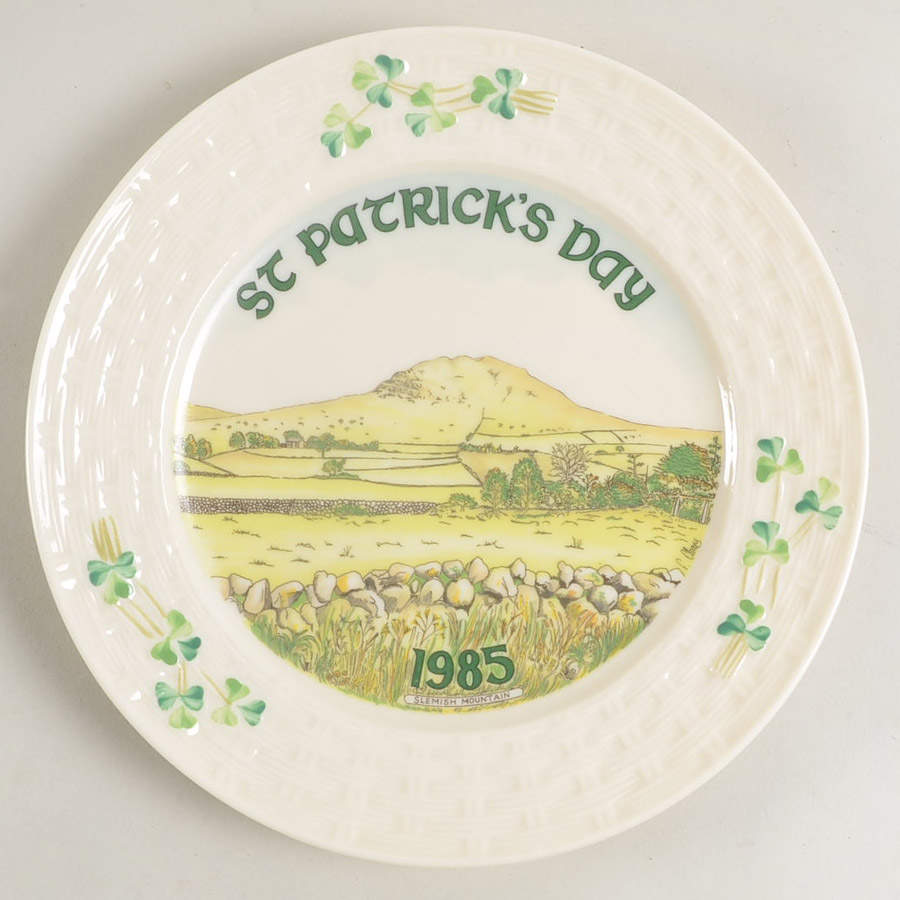St. Patrick's Day Slemish Mountain - No Box by Belleek Pottery (Ireland)-1