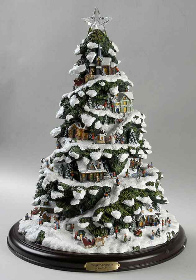 Village Christmas Tree-Kinkade Village Christmas Tree - No Box by Bradford Editions-1