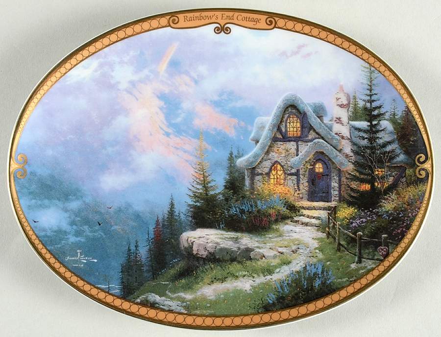 Scenes of Serenity Rainbow's End Cottage - No Box by Bradford Exchange-1