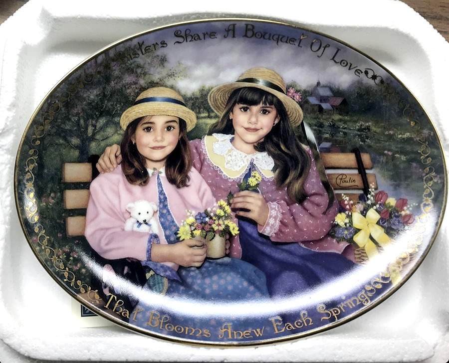 Seasons of Sharing Sisters Share A Bouquet Of Lov - No Box by Bradford Exchange-1
