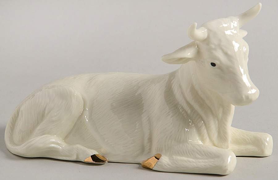 Classic Nativity Ox - No Box by Belleek Pottery (Ireland)-1