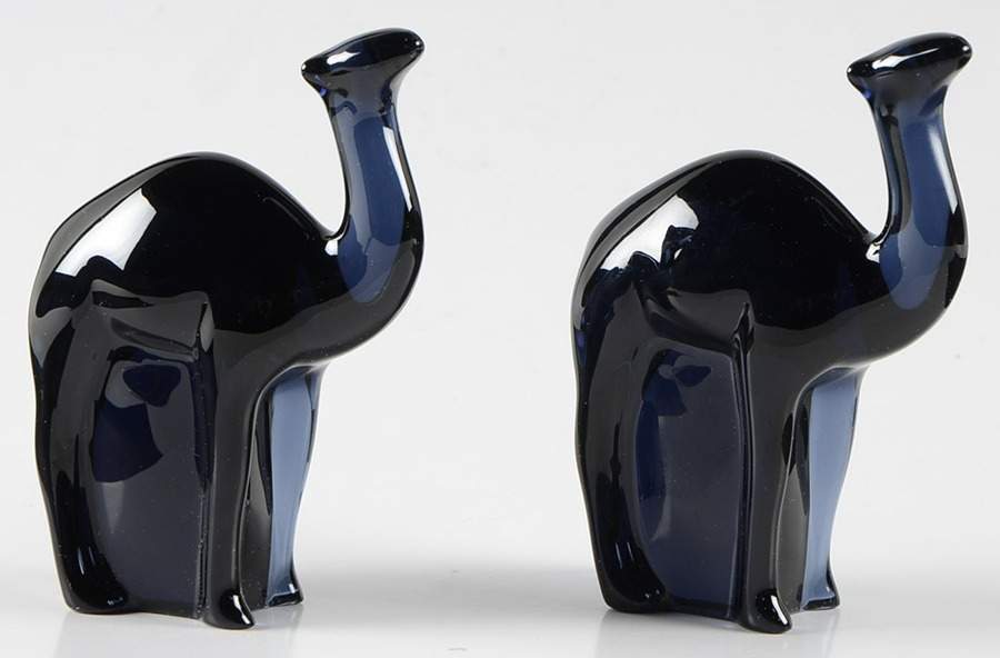 Noah's Ark Camels Midnight-Set Of 2 - Boxed by Baccarat-1