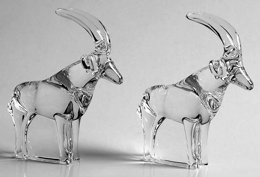 Noah's Ark Antelopes-Set Of 2 - Boxed by Baccarat-1