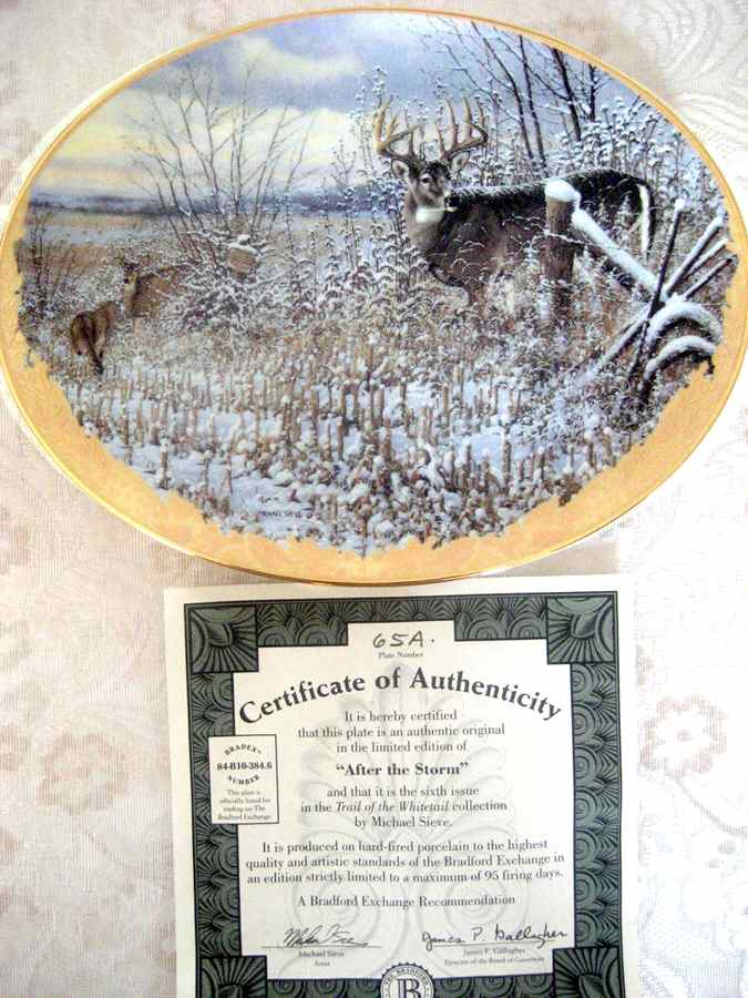 Trail of the Whitetail After The Storm - No Box by Bradford Exchange-1