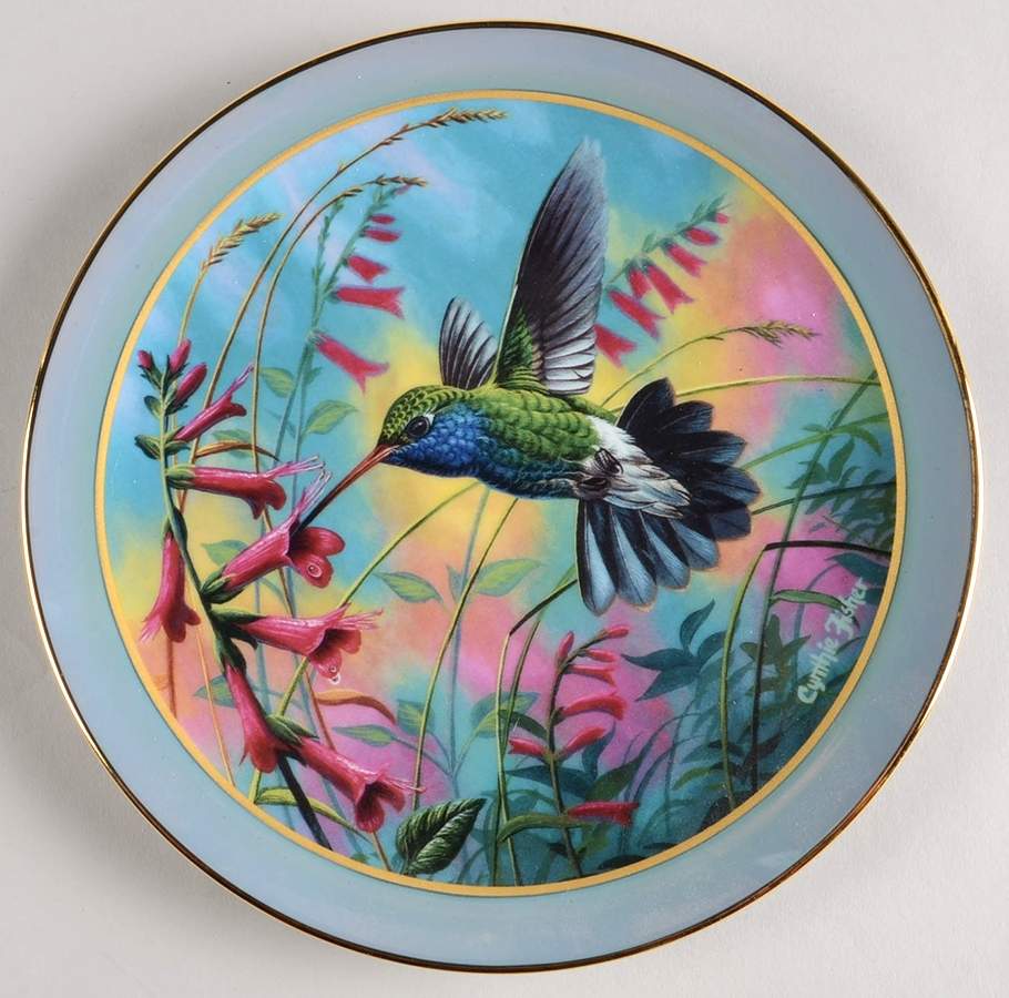 Moments in the Garden Lustrous Sapphire - No Box by Bradford Exchange-1