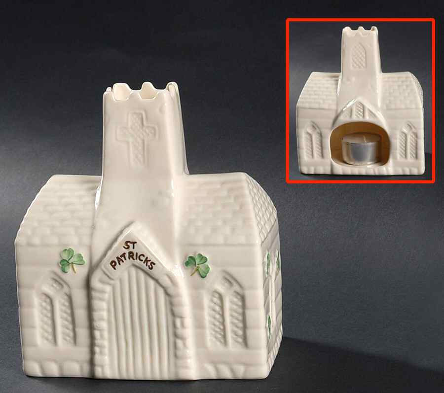 Irish Village St. Patrick's Church - No Box by Belleek Pottery (Ireland)-1