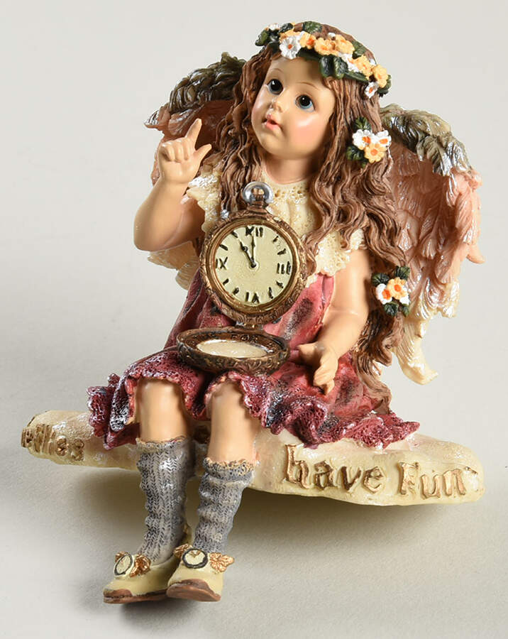 Wee Folkstone Collection Remembrance Angelflyte: Time Flies - No Box by Boyds Bears-1