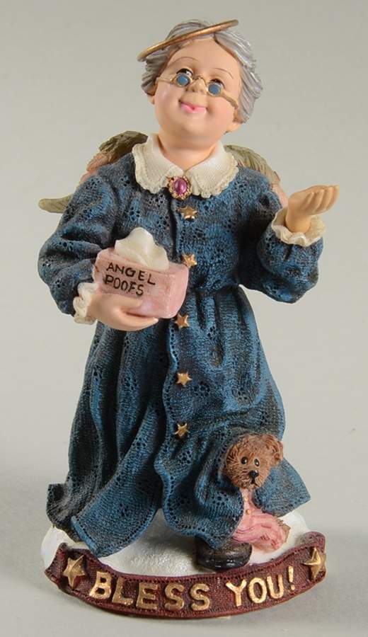 Wee Folkstone Collection Nana Angelbless With Peekins-Watching Ov - Boxed by Boyds Bears-1