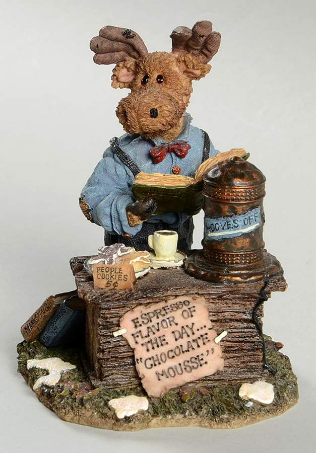 Wee Folkstone Collection Mr.Mocha Java Mooselbean - No Box by Boyds Bears-1
