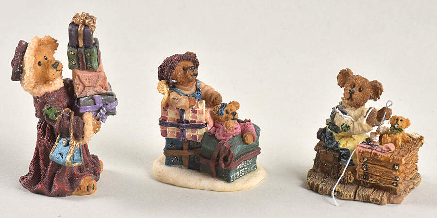 Boyds Town Village Ted E. Bear Shop, Lizzy Shopalor, Bo - No Box by Boyds Bears-1