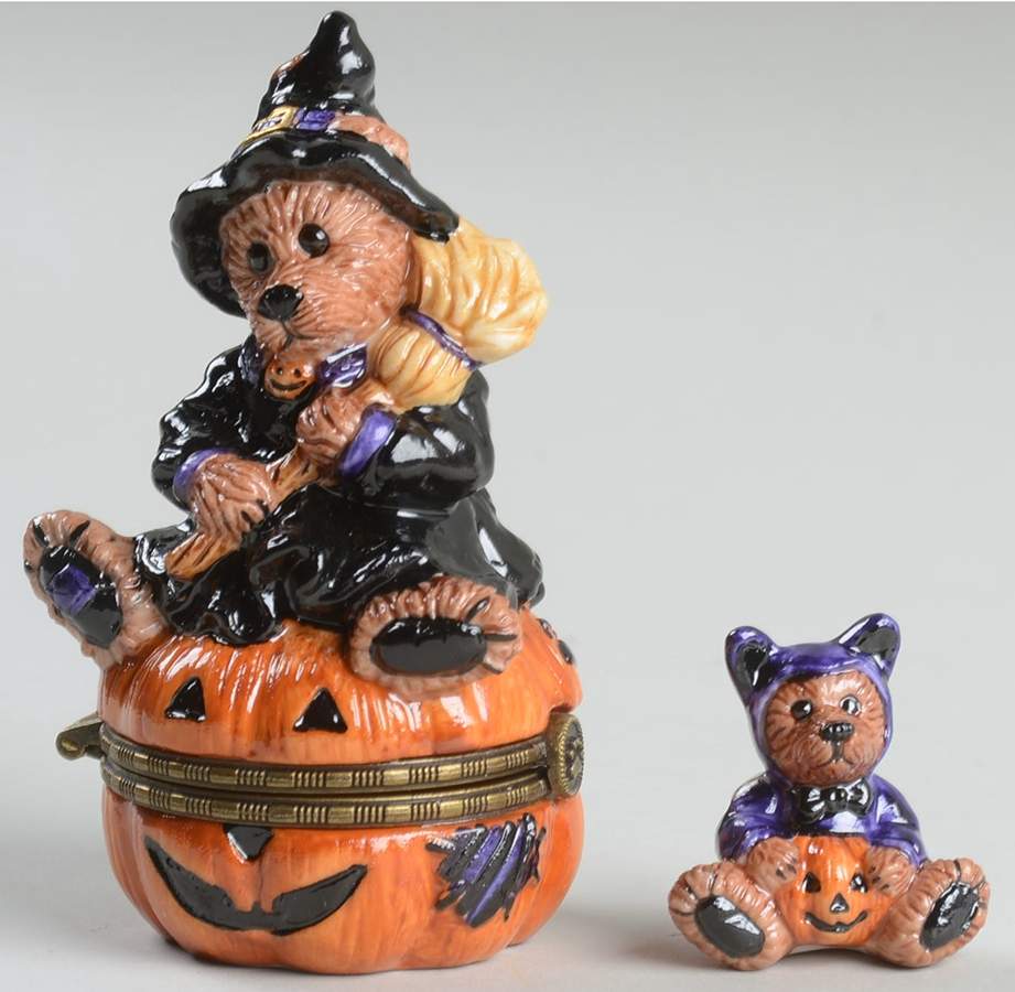Le Bearmoge Porcelain Boxes Emma-The Witchy Bear - Boxed by Boyds Bears-1