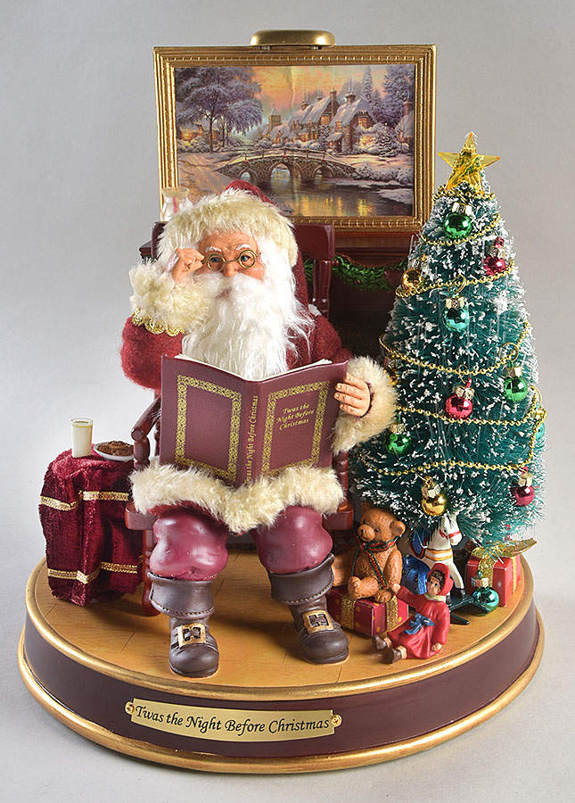 Thomas Kinkade Music Box Twas The Night Before Christmas-Musical - No Box by Bradford Editions-1