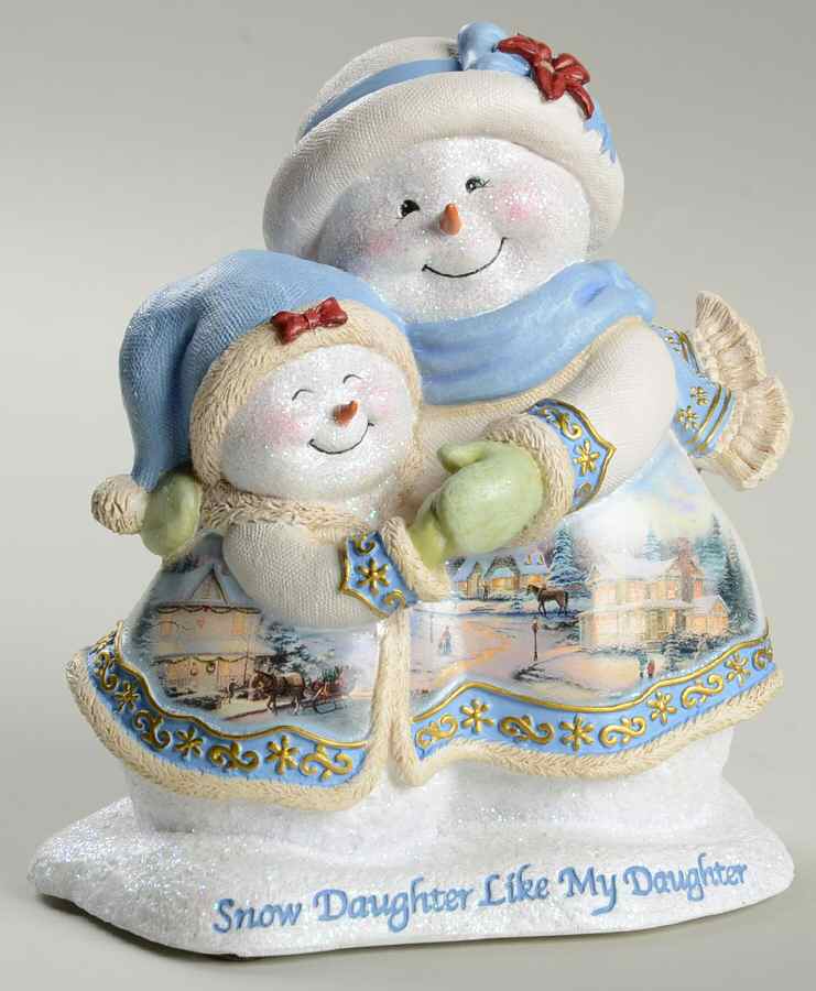 Thomas Kinkade Music Box Snow Daughter Like My Daughter - No Box by Bradford Editions-1