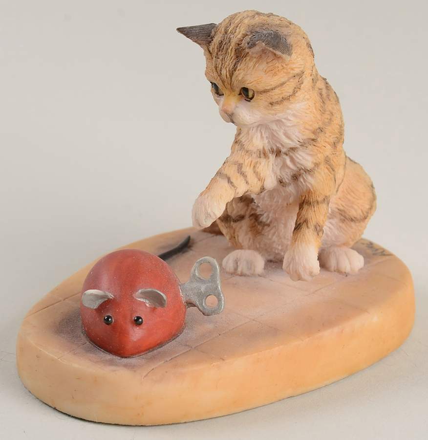 First Encounters Kitten & Clockwork Mouse - Boxed by Border Fine Arts-1
