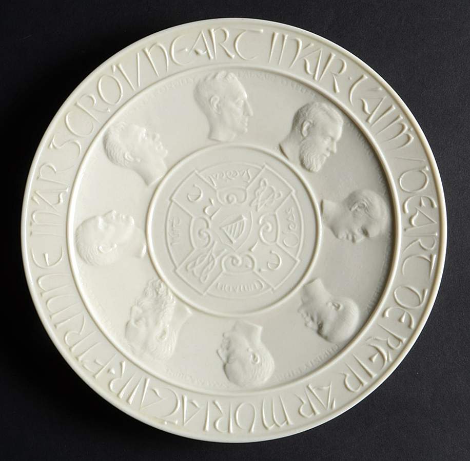 GAA Club Gaelic Plate Ivory - No Box by Belleek Pottery (Ireland)-1