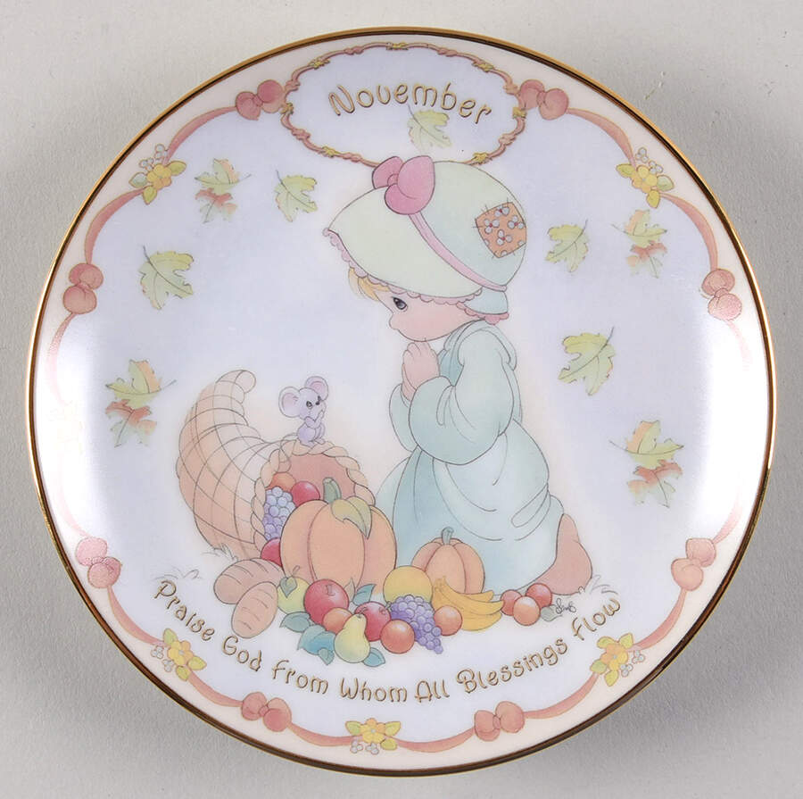 Sharing Precious Moments November-Praise God From Whom - No Box by Bradford Exchange-1