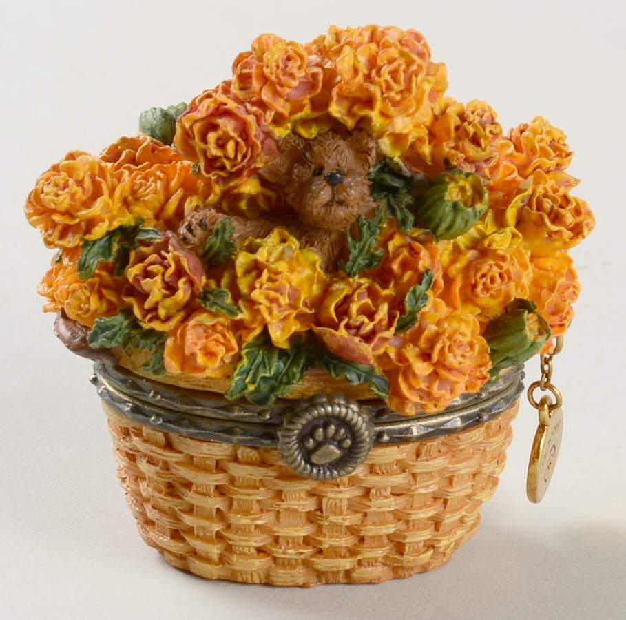 Beary Blossoms October/Marigold - No Box by Boyds Bears-1