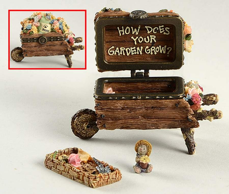 Uncle Bean's Treasure Boxes Miss Bloomengrows With Gardener McNibble - Boxed by Boyds Bears-1