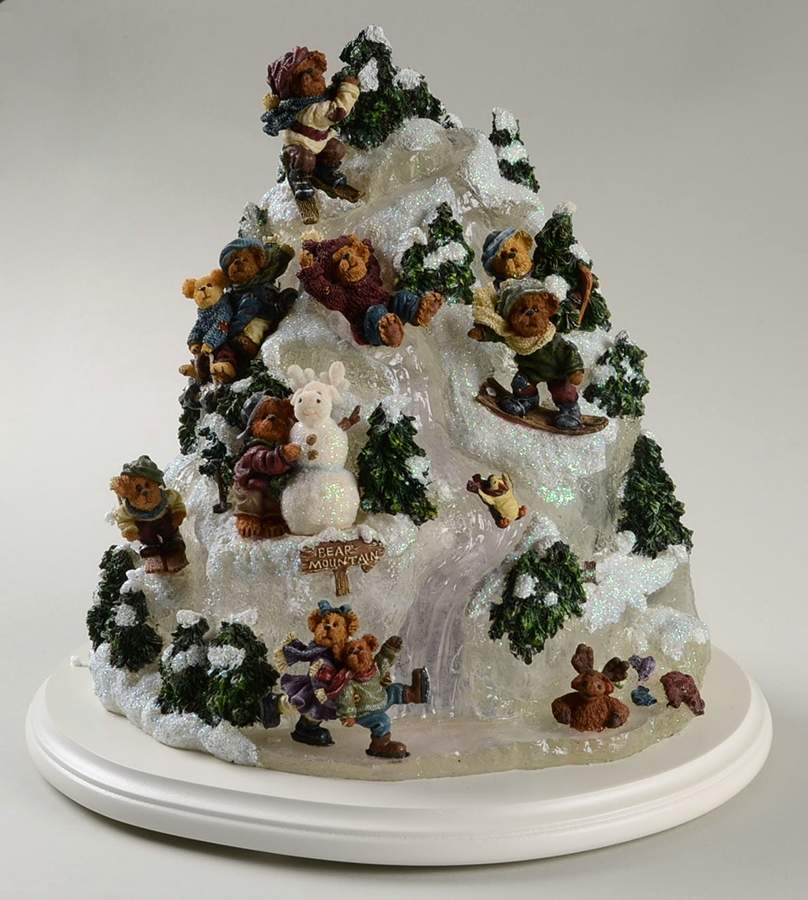 Bearstone Lights Winter On Bear Mountain - Boxed by Boyds Bears-1