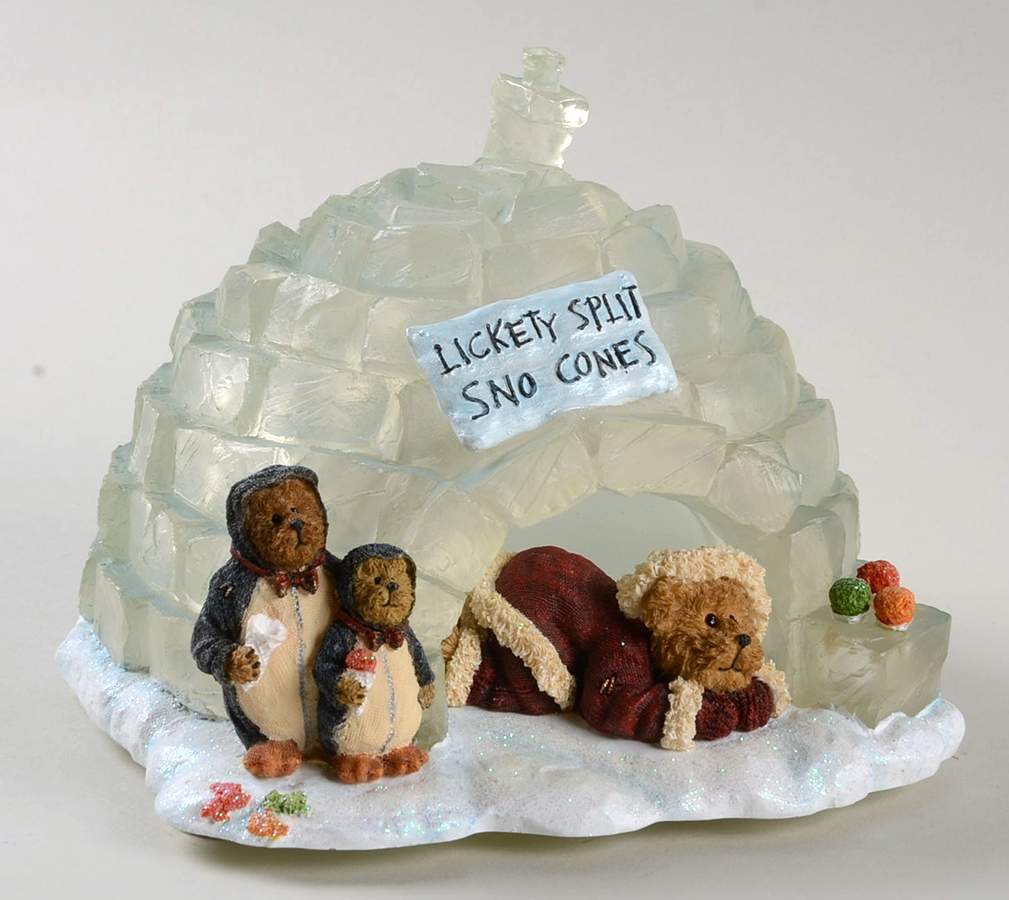 Bearstone Lights Eskimo Joe With Willy & Chilly - No Box by Boyds Bears-1