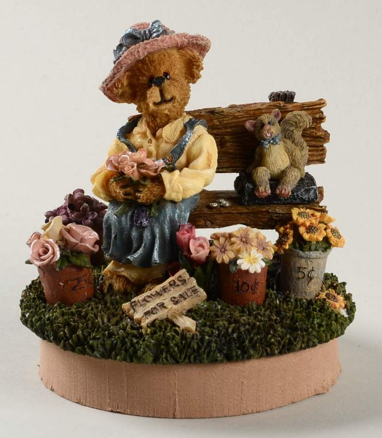 Candle Jar Toppers Miss Rose-Freshly Picked - No Box by Boyds Bears-1