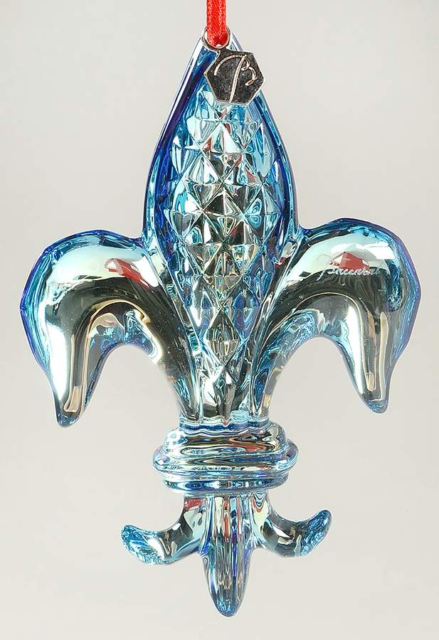 Baccarat Ornaments Fleur De Lys-Iced Blue - No Box by Baccarat-1