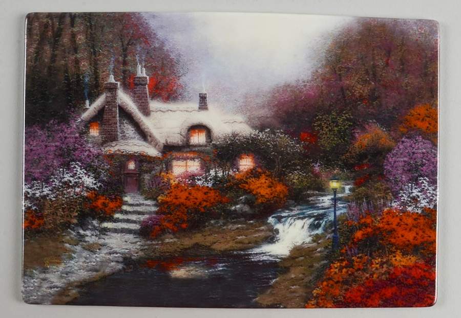 Thomas Kinkade Welcomes You Home Autumn At Stonebrook - No Box by Bradford Exchange-1