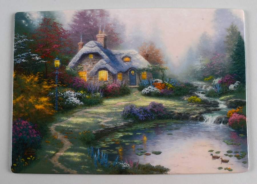 Thomas Kinkade Welcomes You Home Everett's Cottage In Summer - No Box by Bradford Exchange-1