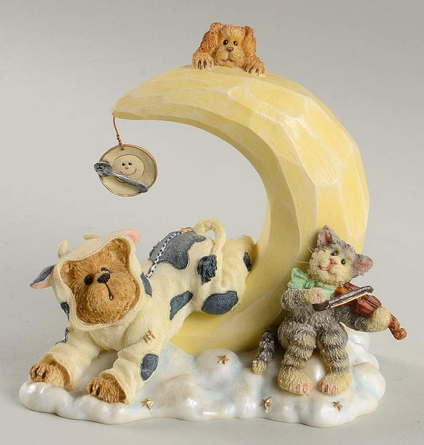 Classic Beary Tales Mookins-Puss And Pooch-Hey Diddle Diddle - Boxed by Boyds Bears-1