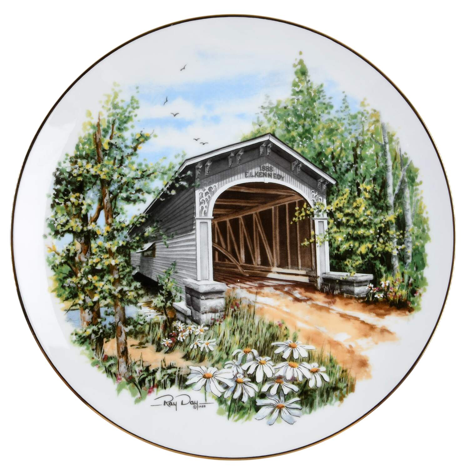 Covered Bridge Love Me - Love Me Not - No Box by Blue River Mill-1