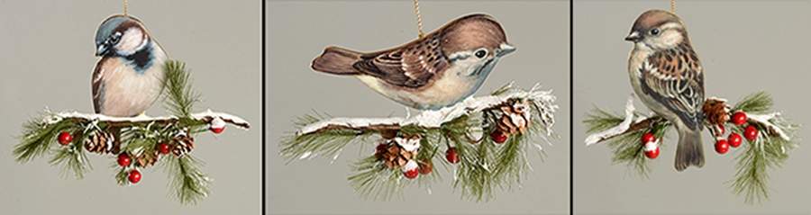 Winter Garden Feathered Friends Sixth Issue-Set Of 3 - No Box by Bradford Editions-1