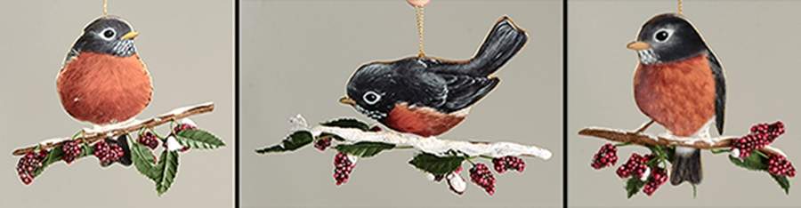 Winter Garden Feathered Friends Fourth Issue-Set Of 3 - No Box by Bradford Editions-1