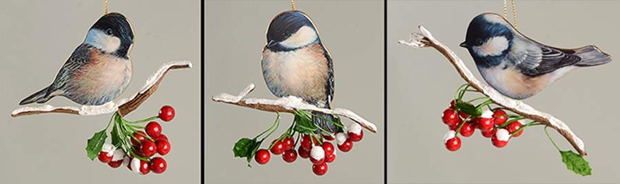 Winter Garden Feathered Friends Premier Issue-Set Of 3 - No Box by Bradford Editions-1